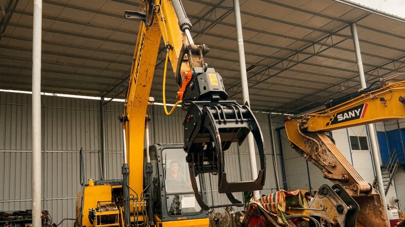 MEIXTO MX06 Hydraulic Rotating Log Grapple for Forestry Operations
