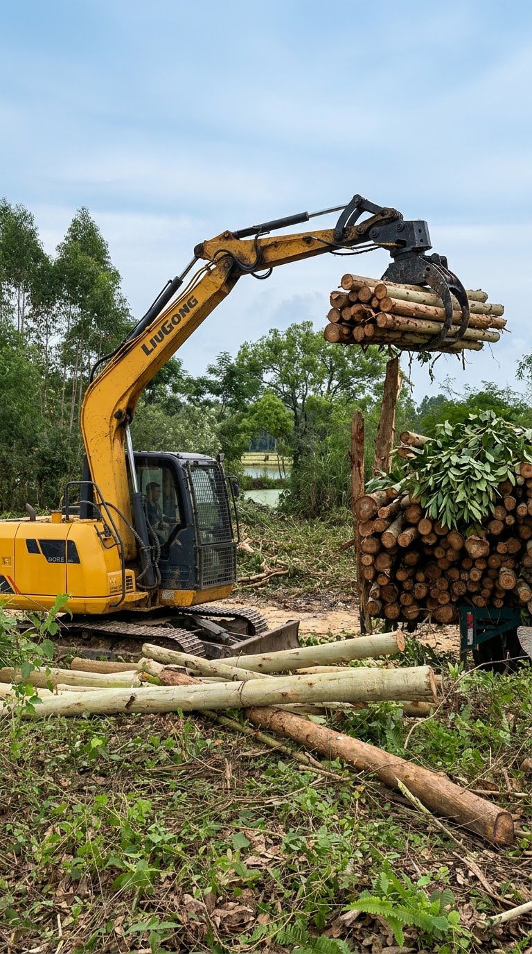 How to Match a Grapple to CAT, Komatsu and Volvo Excavators